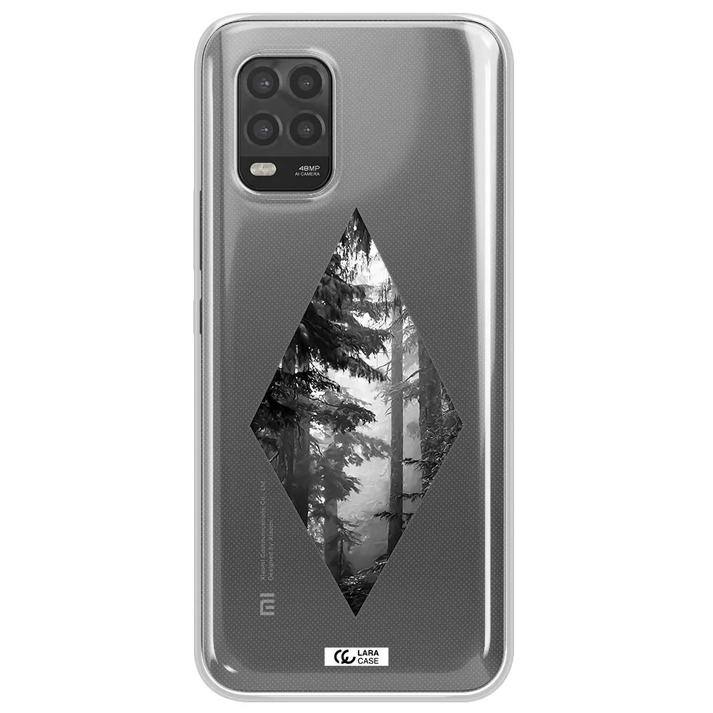 a diamond shaped image of trees Xiaomi Mi 10 Lite Clear TPU Case
