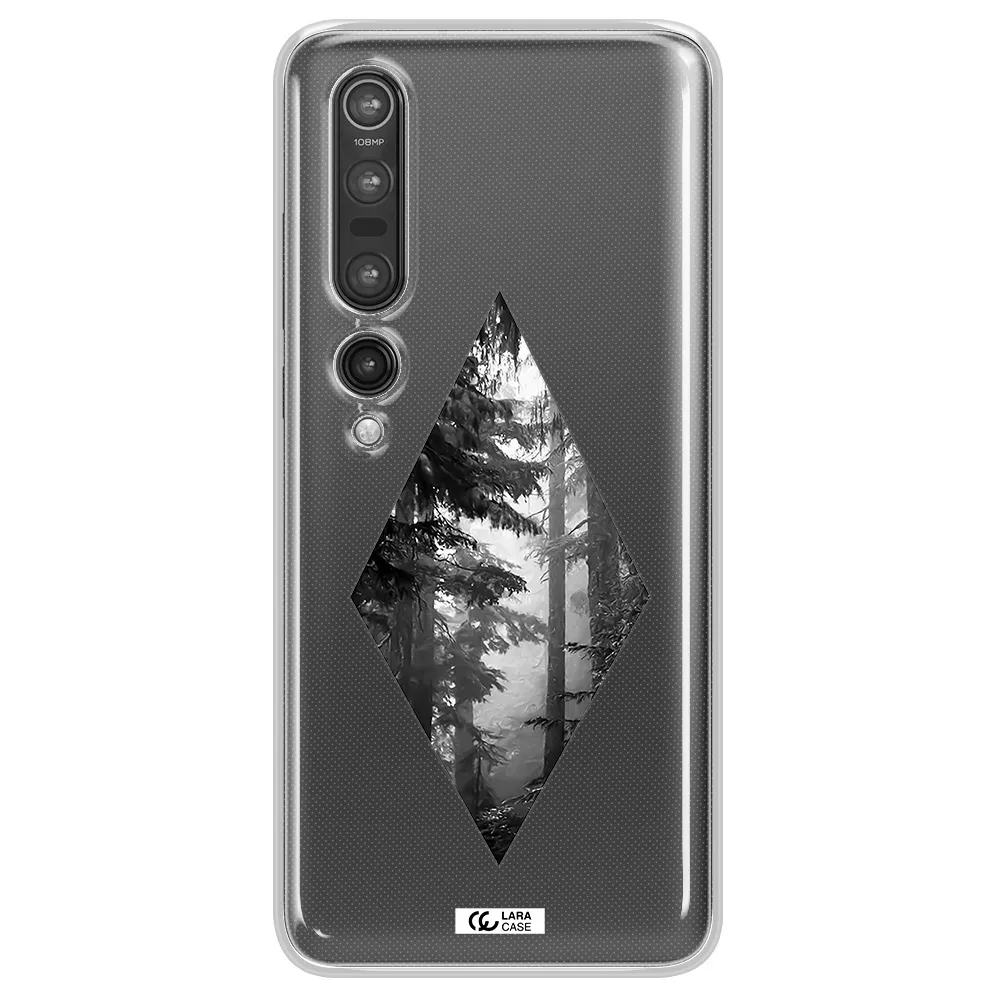 a diamond shaped image of trees Xiaomi Mi 10 Pro Clear TPU Case
