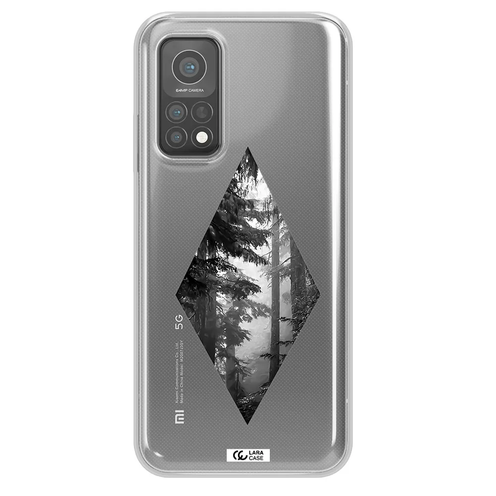 a diamond shaped image of trees Xiaomi Mi 10 T Pro Clear TPU Case