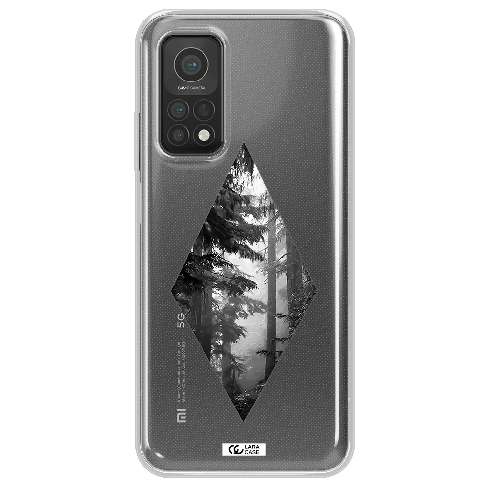 a diamond shaped image of trees Xiaomi Mi 10T Clear TPU Case