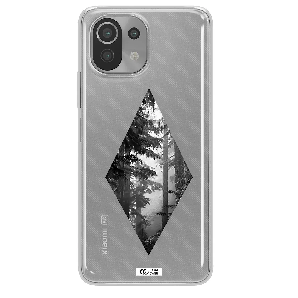 a diamond shaped image of trees Xiaomi Mi 11 Lite Clear TPU Case