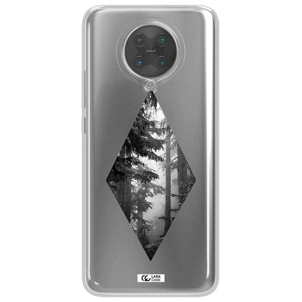 a diamond shaped image of trees Xiaomi Poco F2 Pro Clear TPU Case