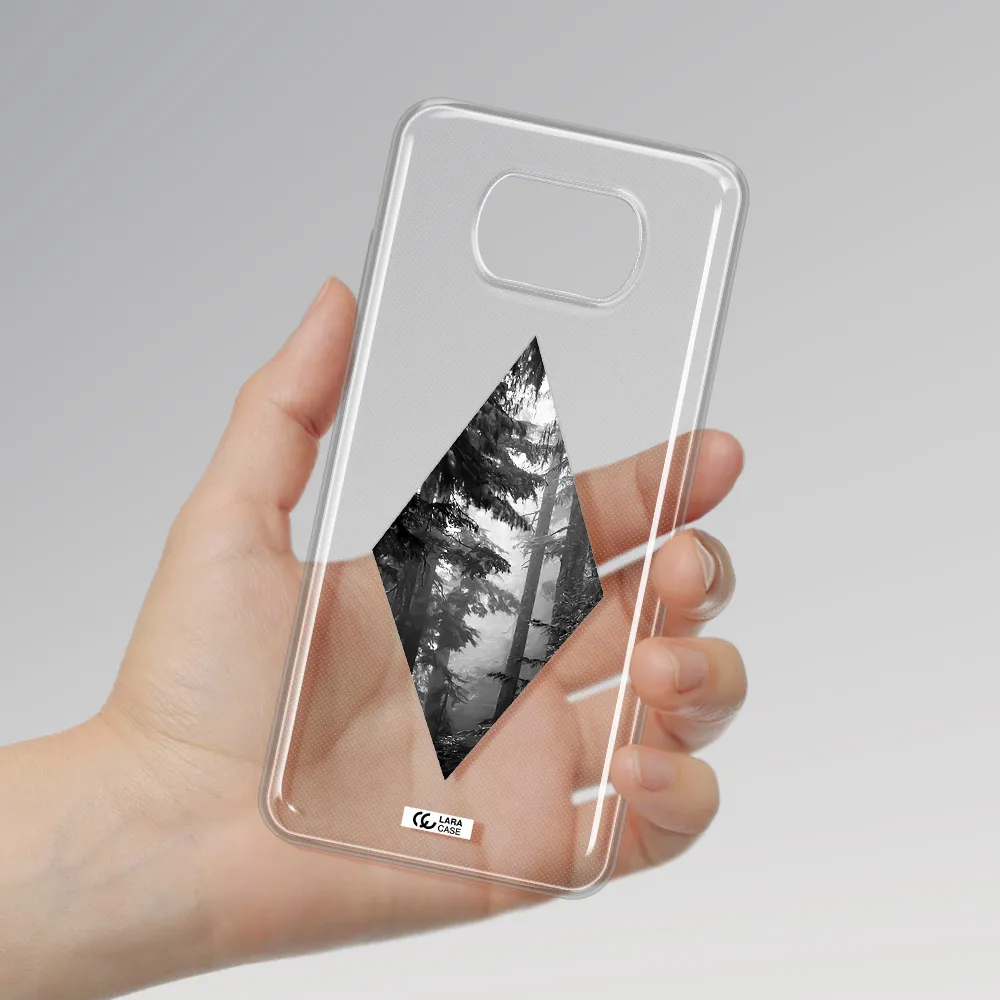 a diamond shaped image of trees Xiaomi Poco X3 Clear TPU Case
