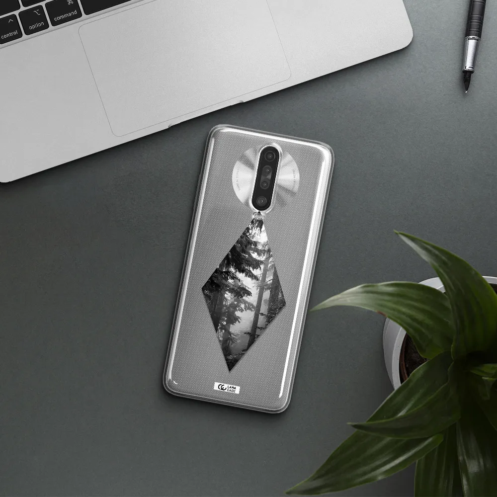 a diamond shaped image of trees Xiaomi Redmi K30 Clear TPU Case
