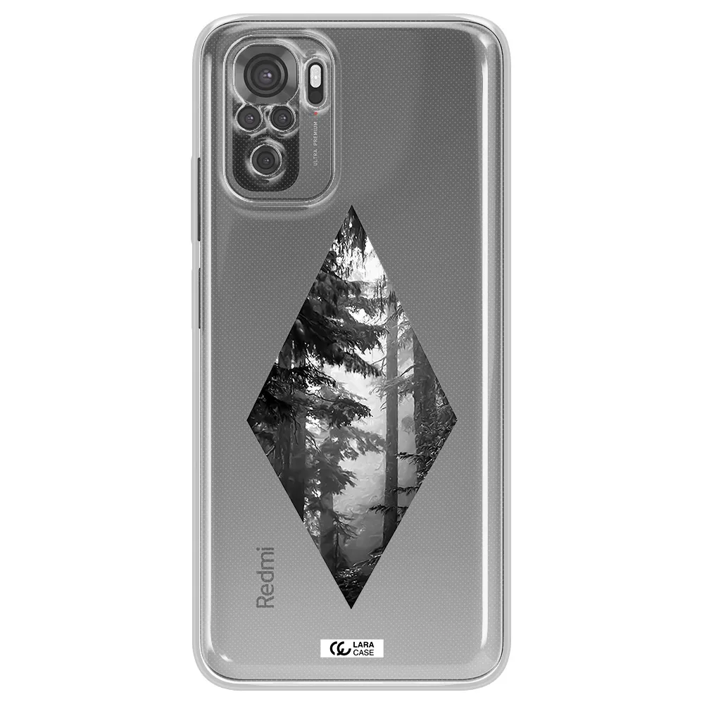 A Diamond Shaped Image Of Trees Xiaomi Redmi Note 10S Clear Tpu Case
