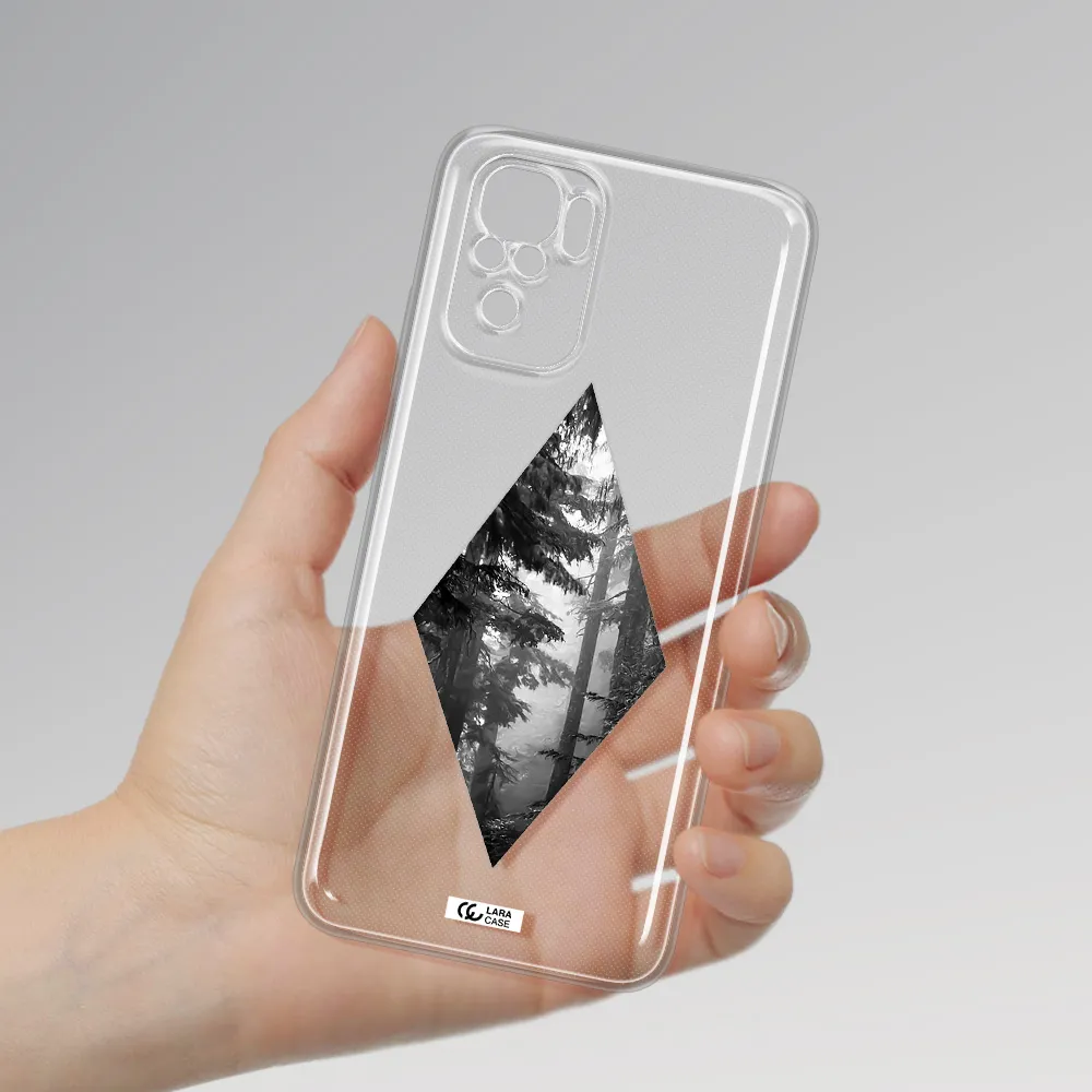 A Diamond Shaped Image Of Trees Xiaomi Redmi Note 10S Clear Tpu Case