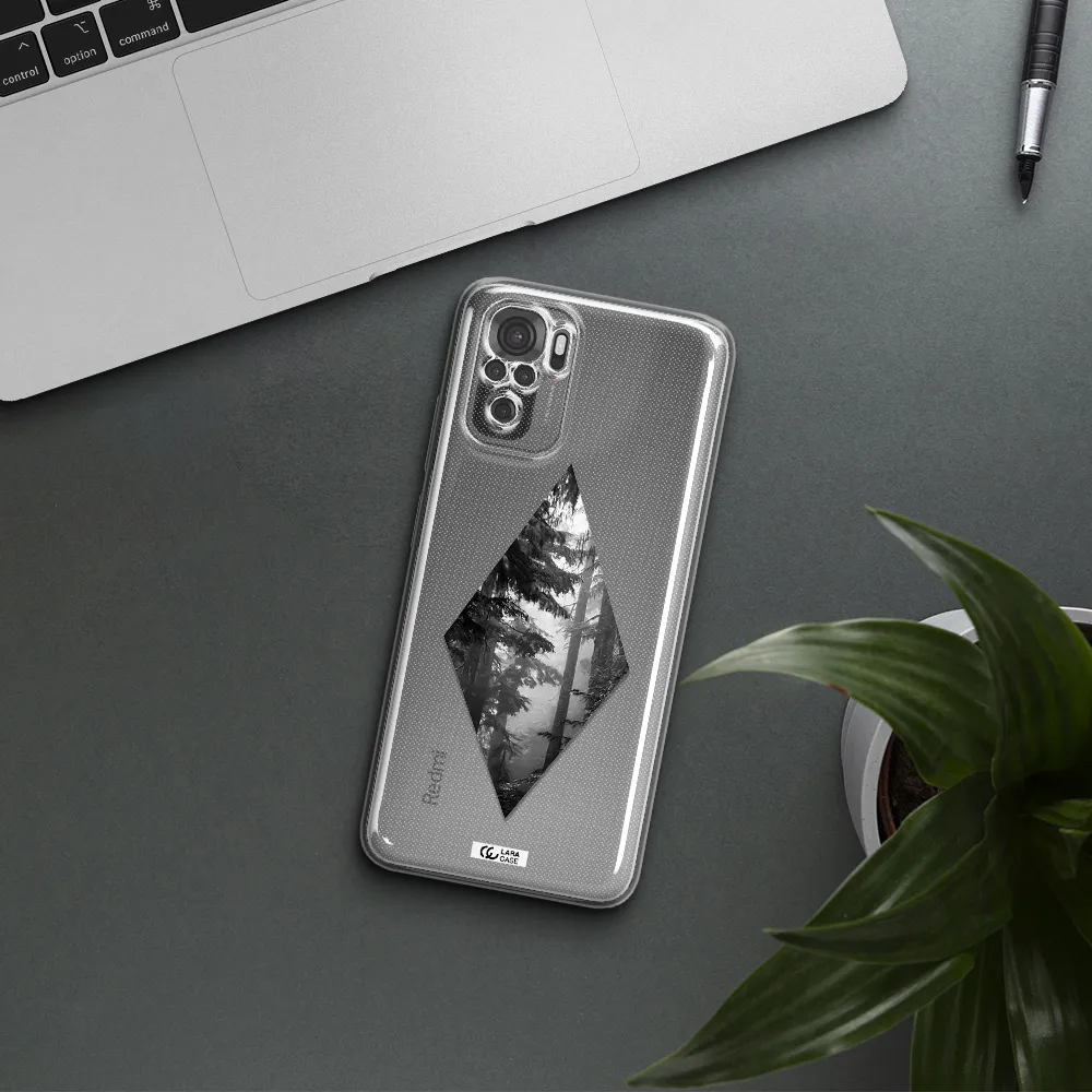 A Diamond Shaped Image Of Trees Xiaomi Redmi Note 10S Clear Tpu Case