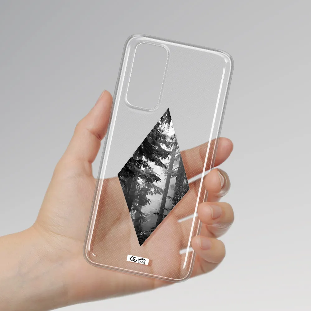 a diamond shaped image of trees Xiaomi Redmi Note 11 Clear TPU Case