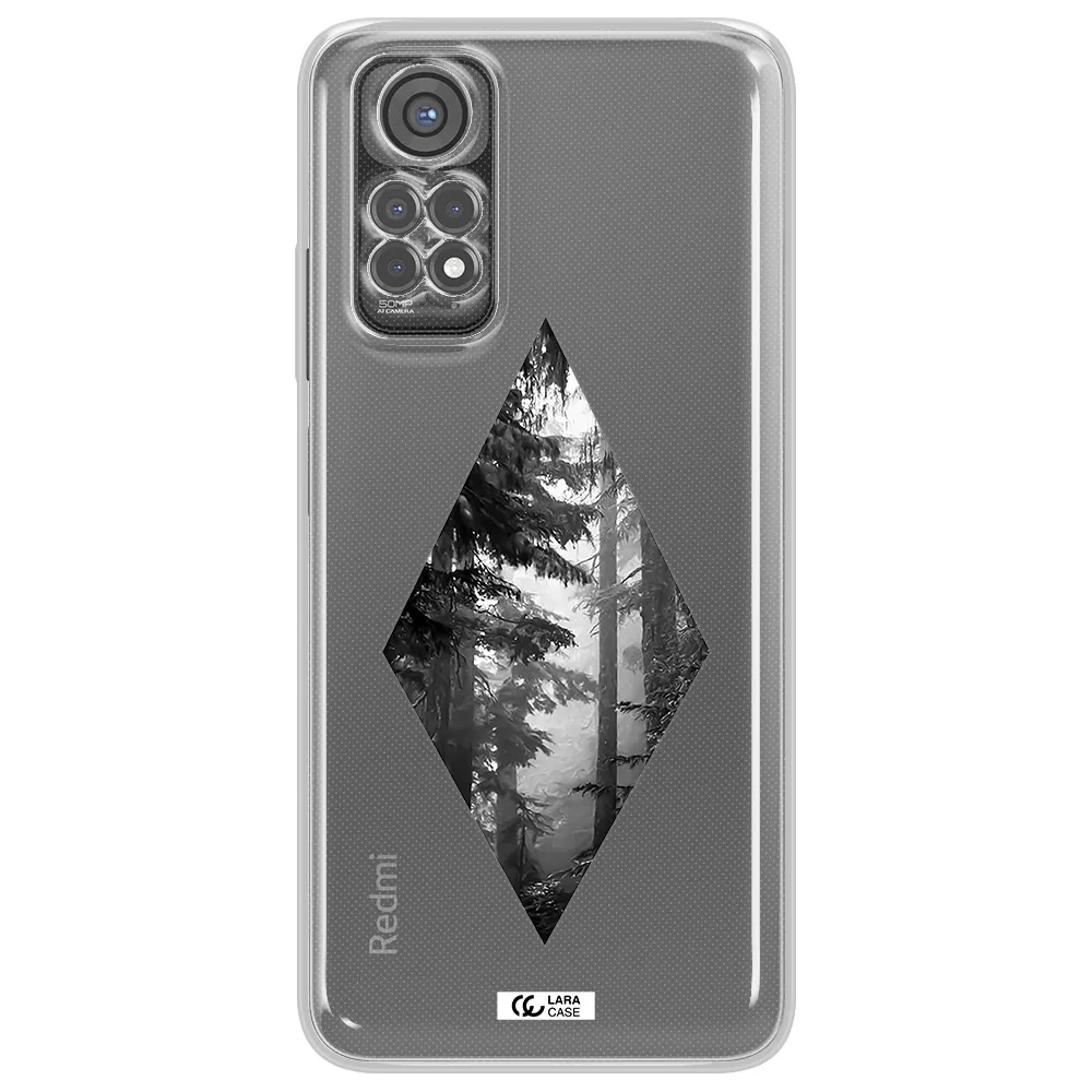 A Diamond Shaped Image Of Trees Xiaomi Redmi Note 11S Clear Tpu Case