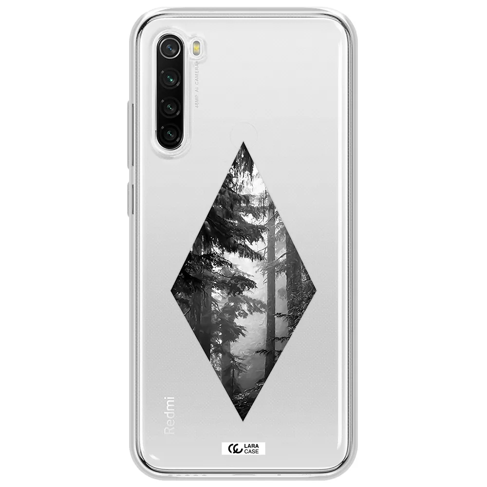 A Diamond Shaped Image Of Trees Xiaomi Redmi Note 8T Clear Tpu Case
