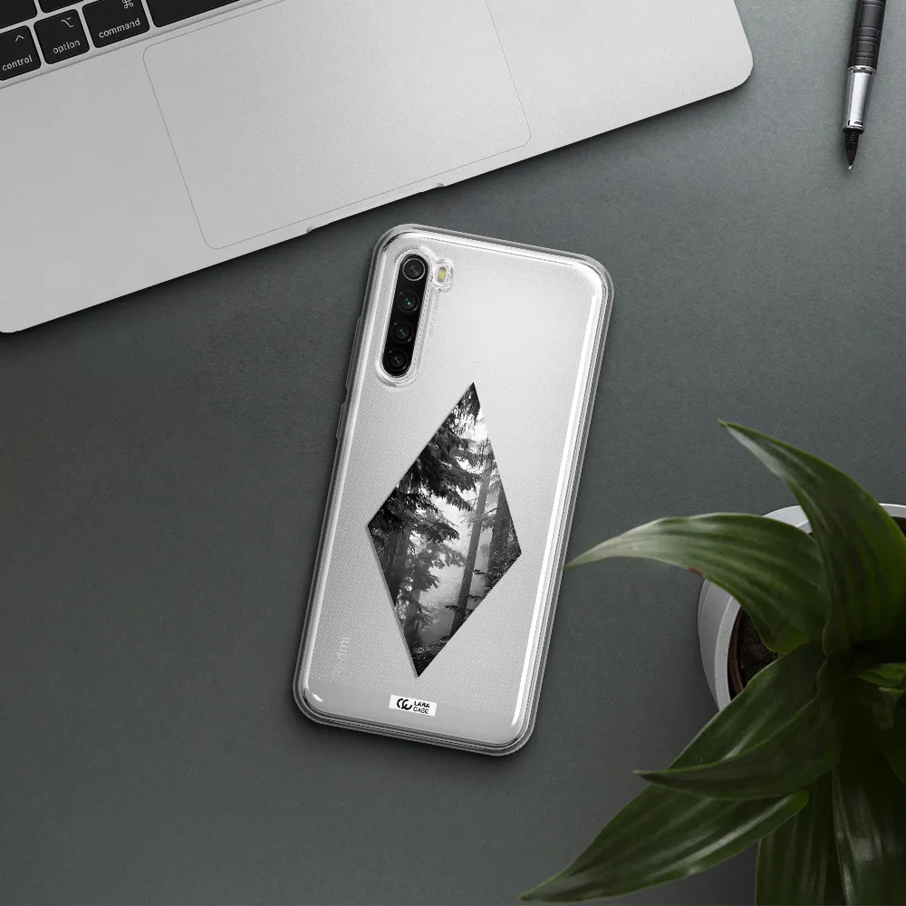 A Diamond Shaped Image Of Trees Xiaomi Redmi Note 8T Clear Tpu Case