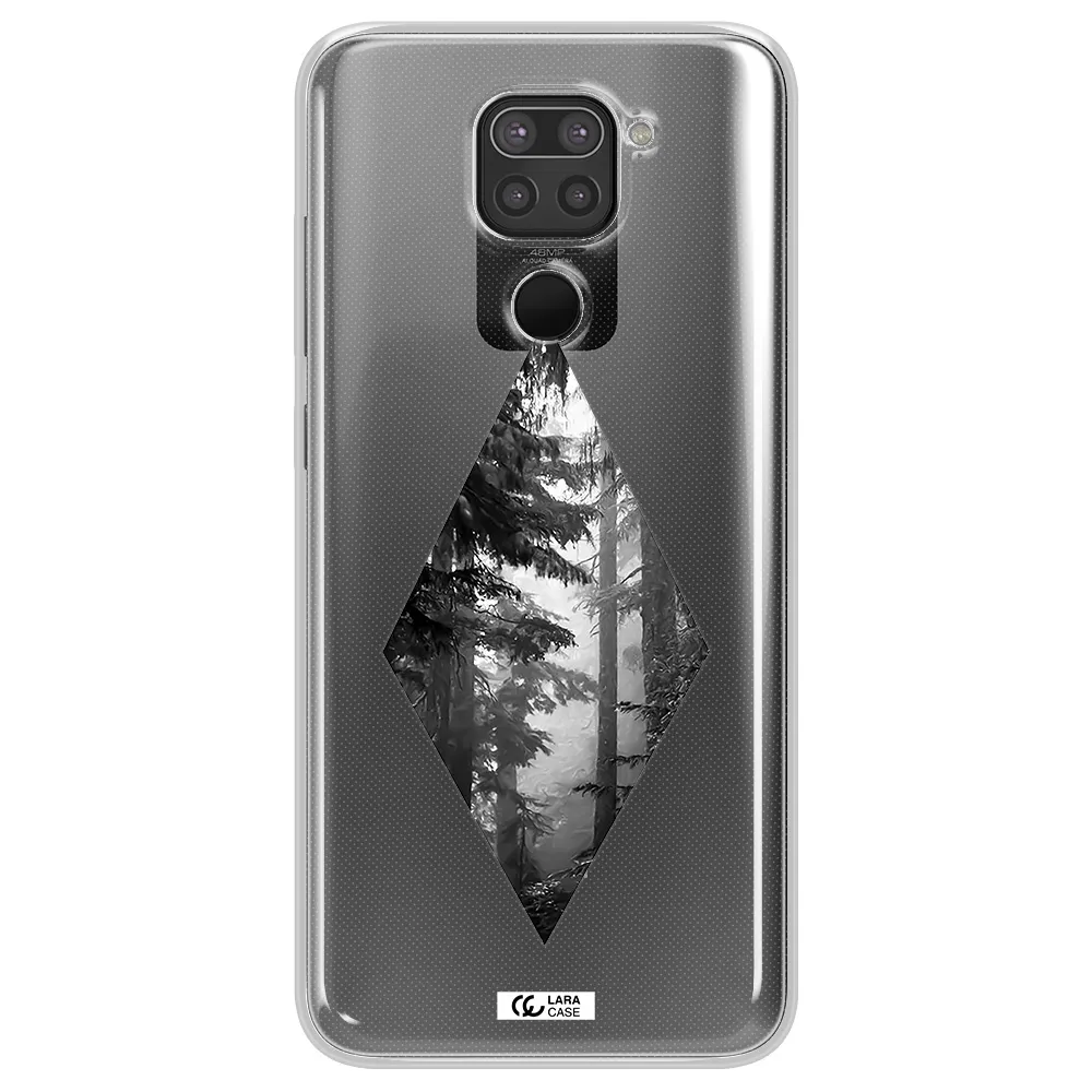 a diamond shaped image of trees Xiaomi Redmi Note 9 Clear TPU Case