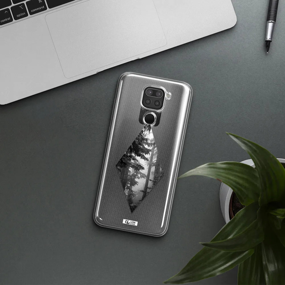 a diamond shaped image of trees Xiaomi Redmi Note 9 Clear TPU Case