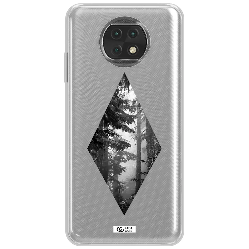 A Diamond Shaped Image Of Trees Xiaomi Redmi Note 9T Clear Tpu Case