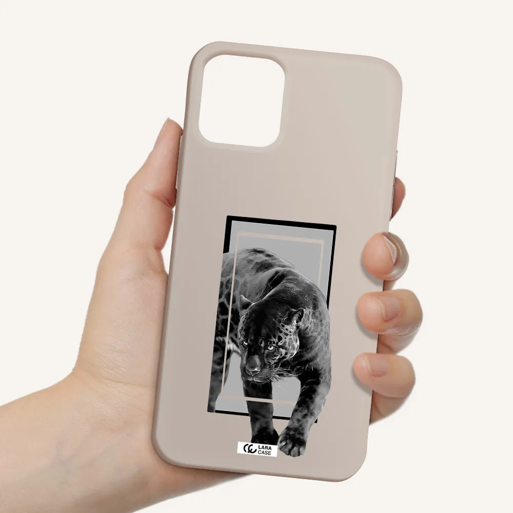 a black tiger with spots on its face Apple iPhone 11 pro Silicone Stone Case