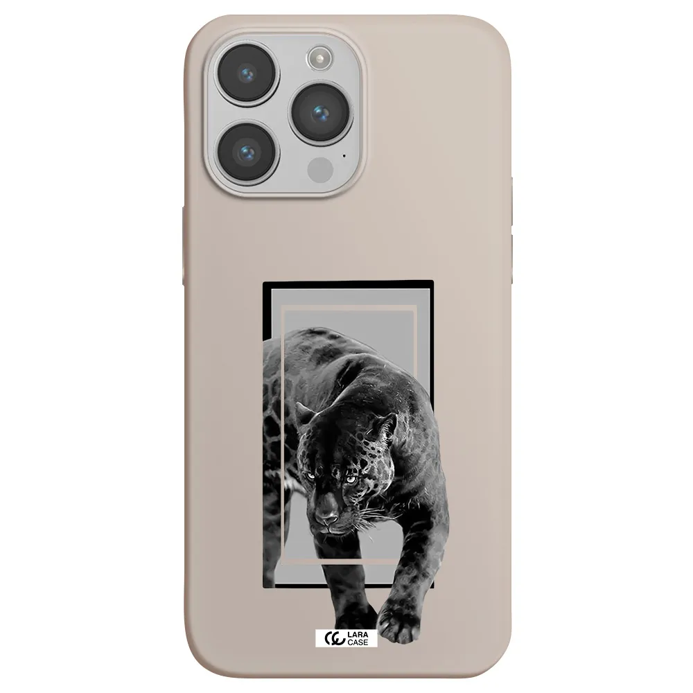 a black tiger with spots on its face Apple iPhone 14 pro max Silicone Stone Case