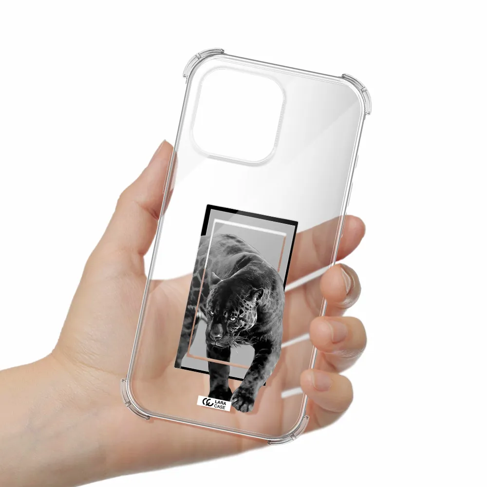 A Black Tiger With Spots On Its Face Apple Iphone 16 Pro Max Clear Pc Case