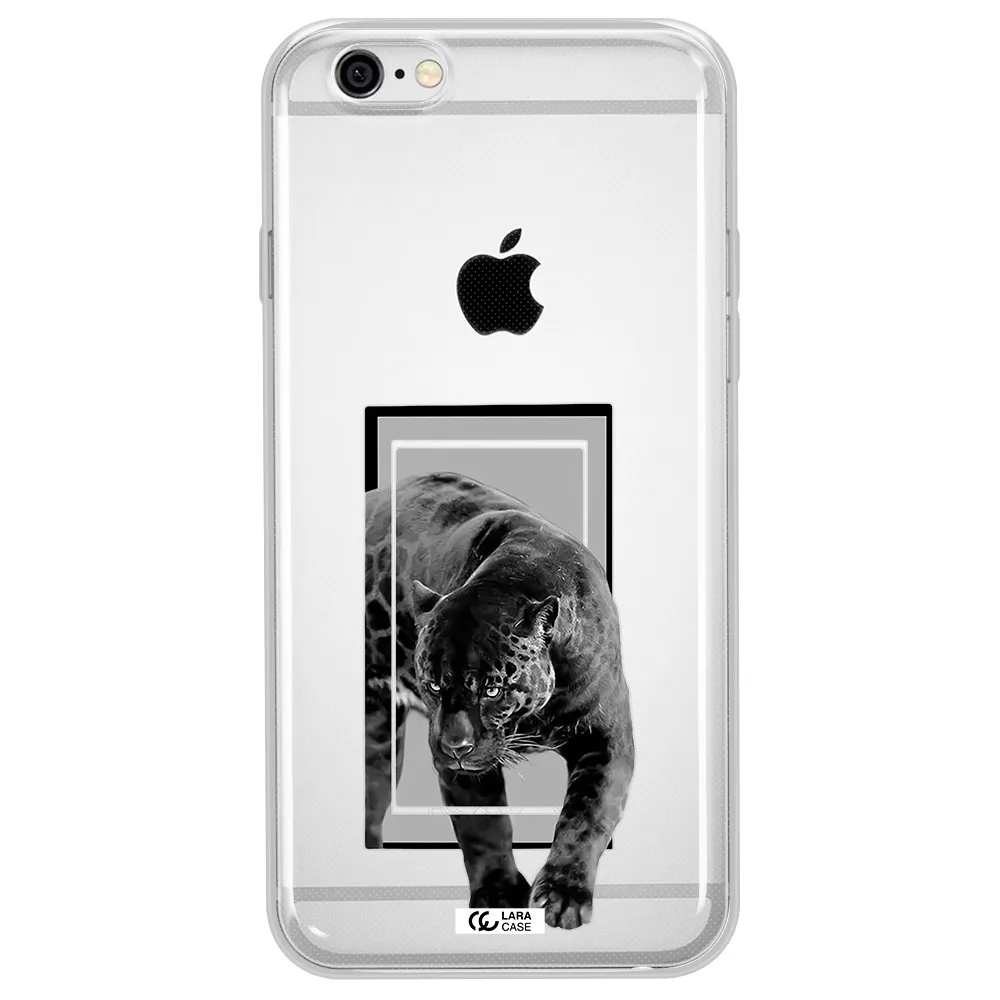 a black tiger with spots on its face Apple iPhone 6 plus Clear TPU Case