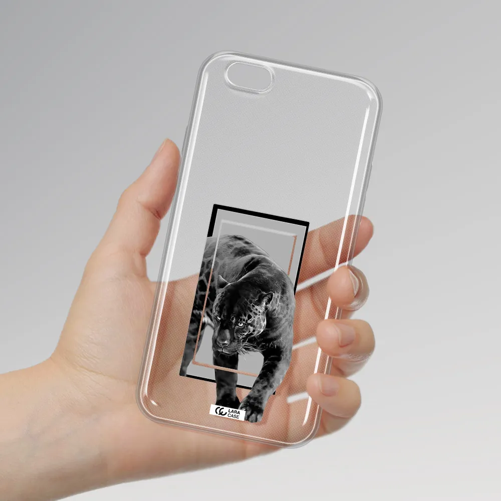 a black tiger with spots on its face Apple iPhone 6 plus Clear TPU Case