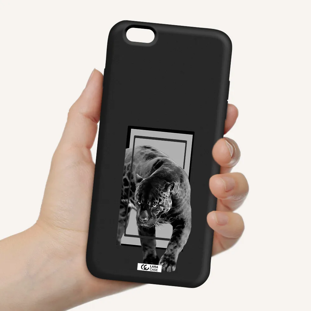 a black tiger with spots on its face Apple iPhone 6 plus Silicone black Case