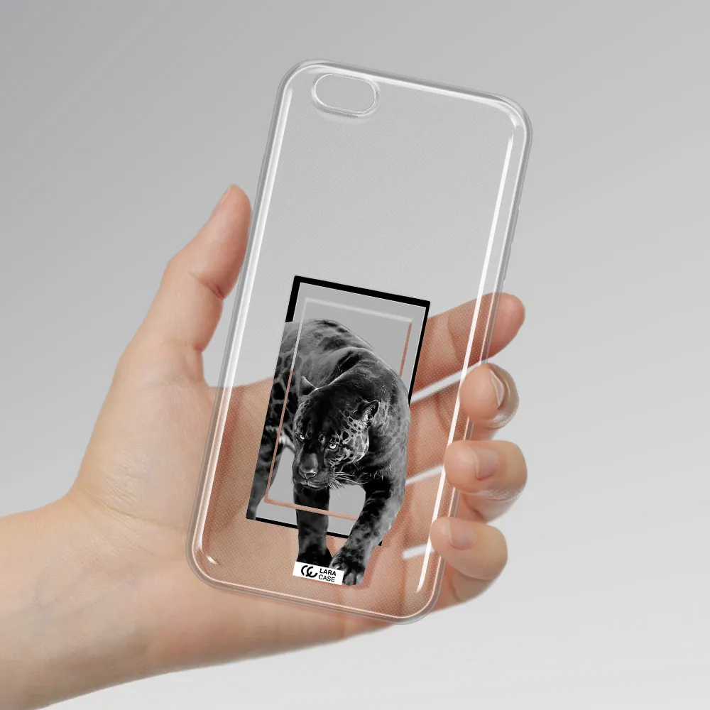 a black tiger with spots on its face Apple iPhone 6 s plus Clear TPU Case