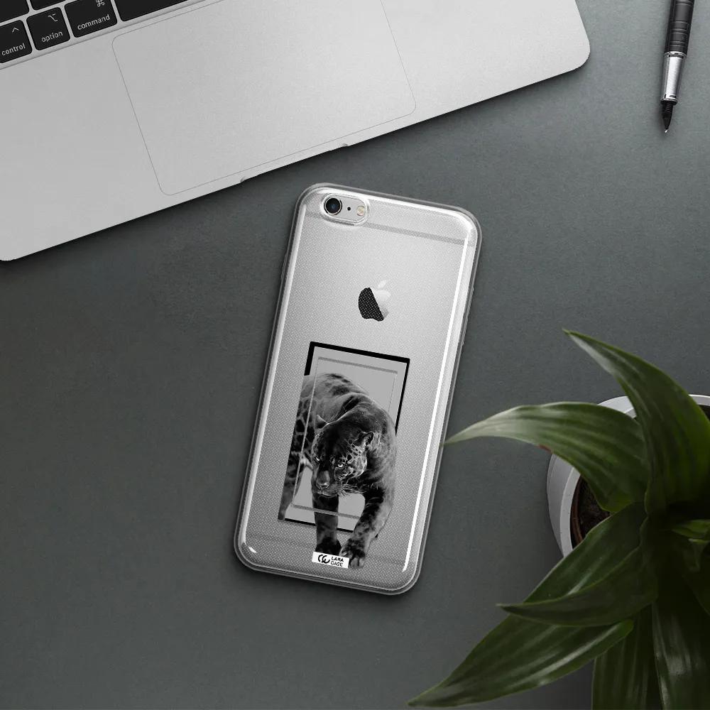 a black tiger with spots on its face Apple iPhone 6 s plus Clear TPU Case