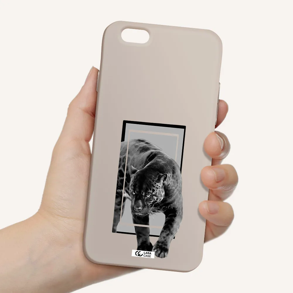 a black tiger with spots on its face Apple iPhone 6 Silicone Stone Case