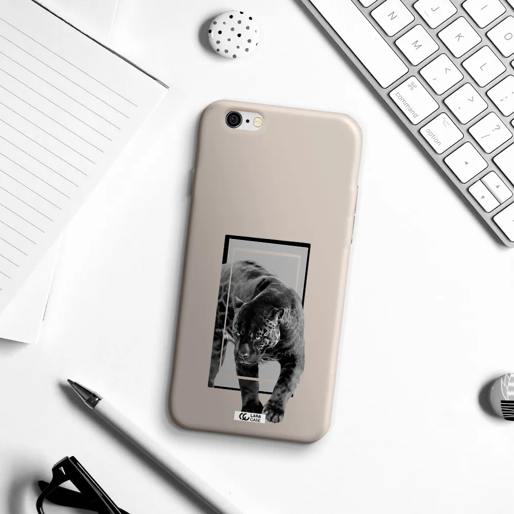 a black tiger with spots on its face Apple iPhone 6 Silicone Stone Case