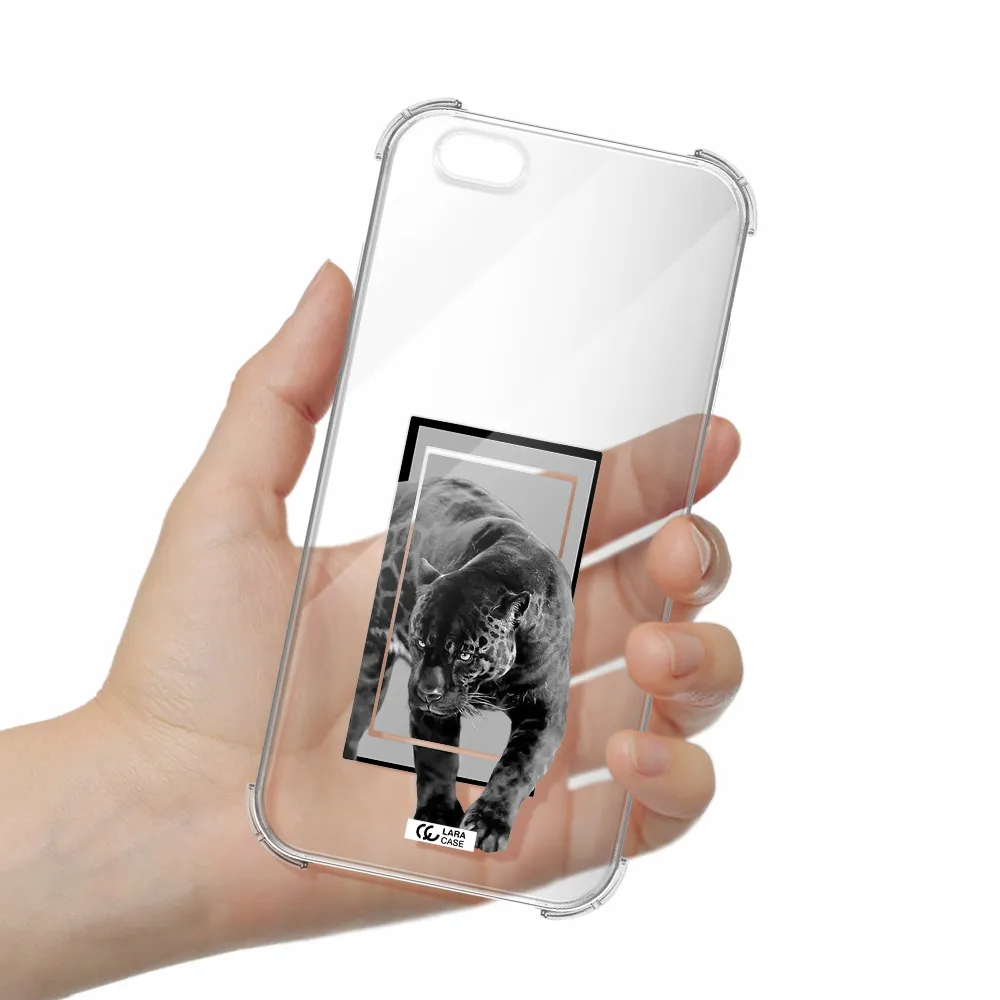 a black tiger with spots on its face Apple iPhone 6S Clear PC Case