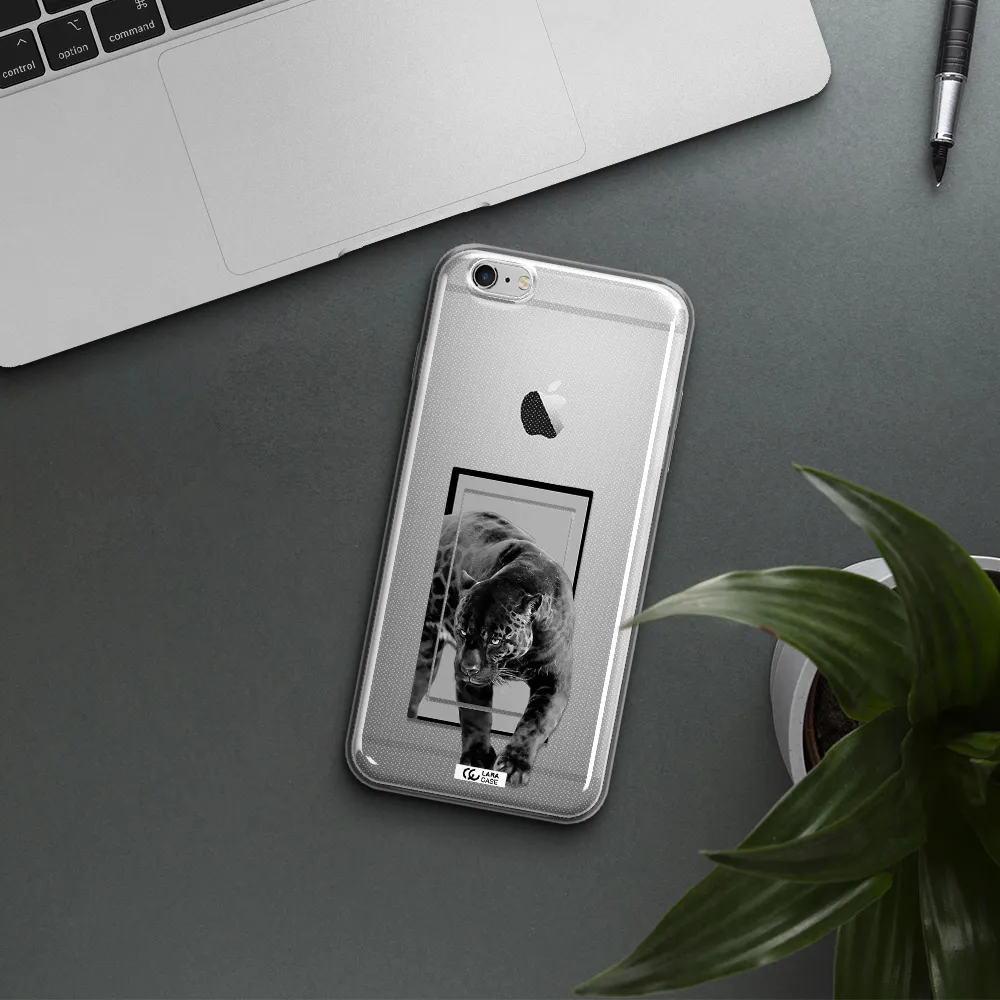a black tiger with spots on its face Apple iPhone 6S Clear TPU Case