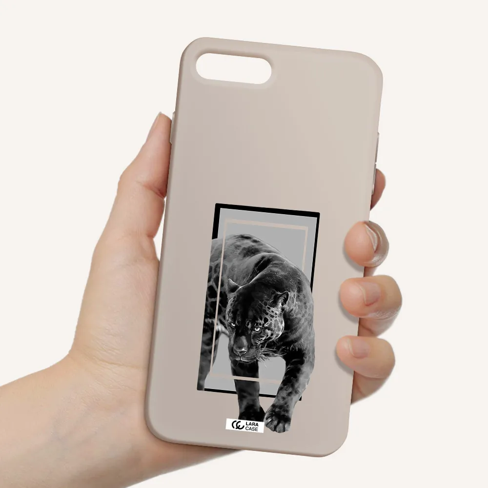 a black tiger with spots on its face Apple iPhone 8 plus Silicone Stone Case