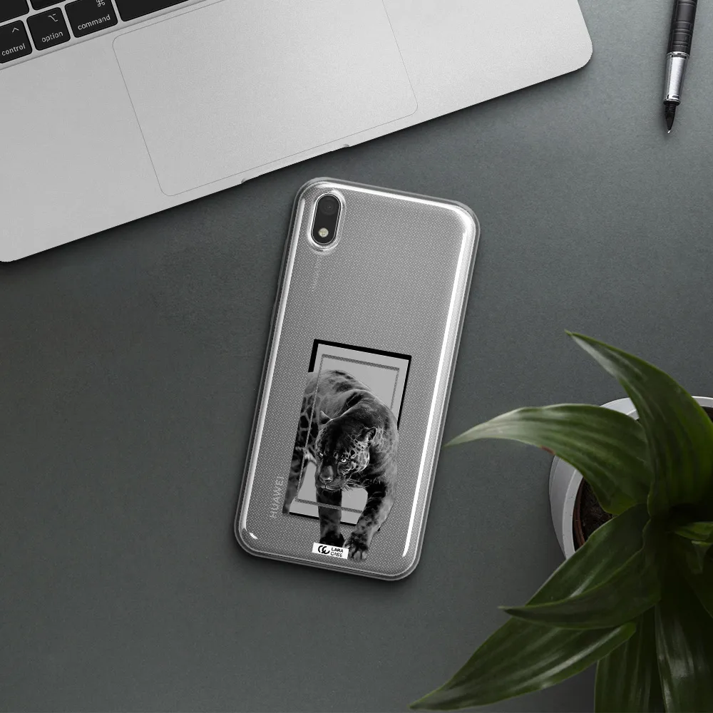 a black tiger with spots on its face Huawei Honor 8S Clear TPU Case