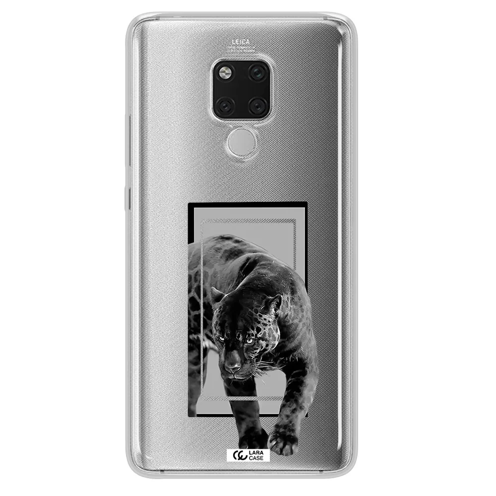 a black tiger with spots on its face Huawei Mate 20X Clear TPU Case