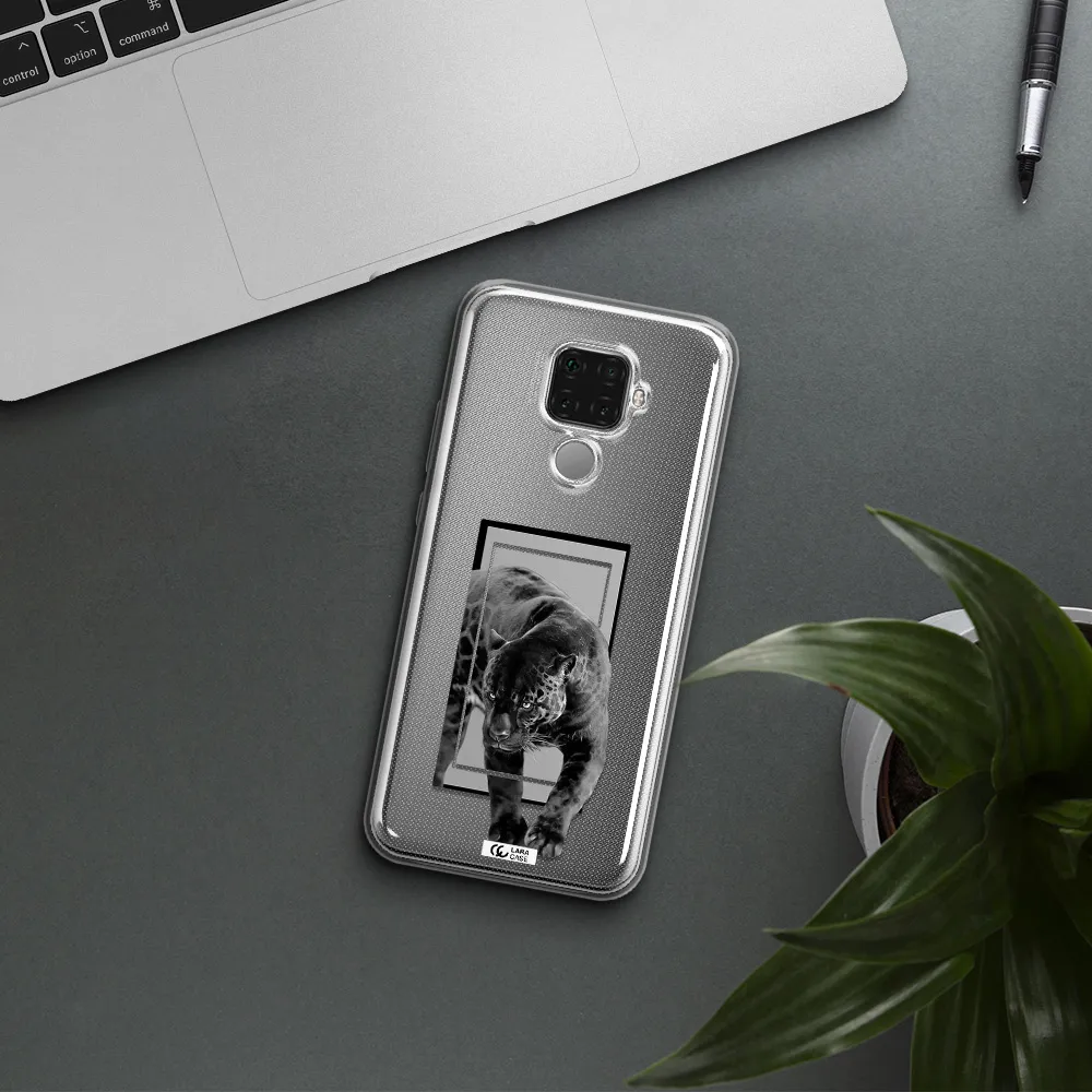 a black tiger with spots on its face Huawei Mate 30 Lite Clear TPU Case