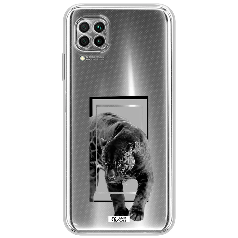 A Black Tiger With Spots On Its Face Huawei Nova 7I Clear Tpu Case