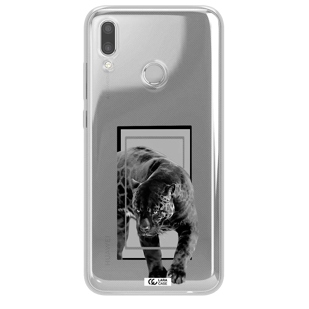 a black tiger with spots on its face Huawei P Smart 2019 Clear TPU Case
