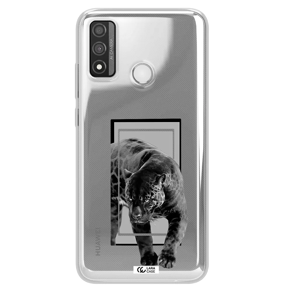 a black tiger with spots on its face Huawei P Smart 2020 Clear TPU Case