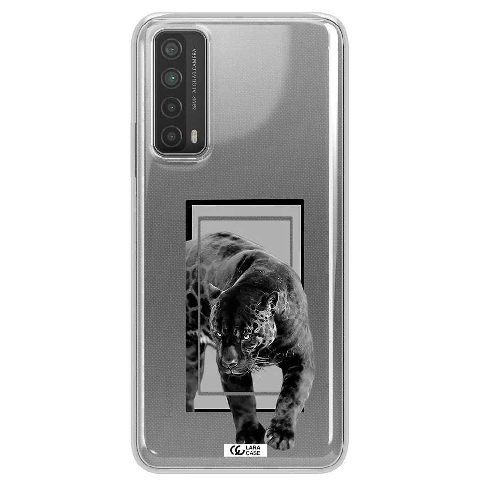 a black tiger with spots on its face Huawei P Smart 2021 Clear TPU Case