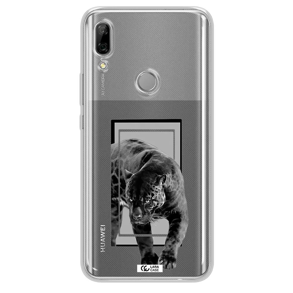 a black tiger with spots on its face Huawei P Smart Z Clear TPU Case