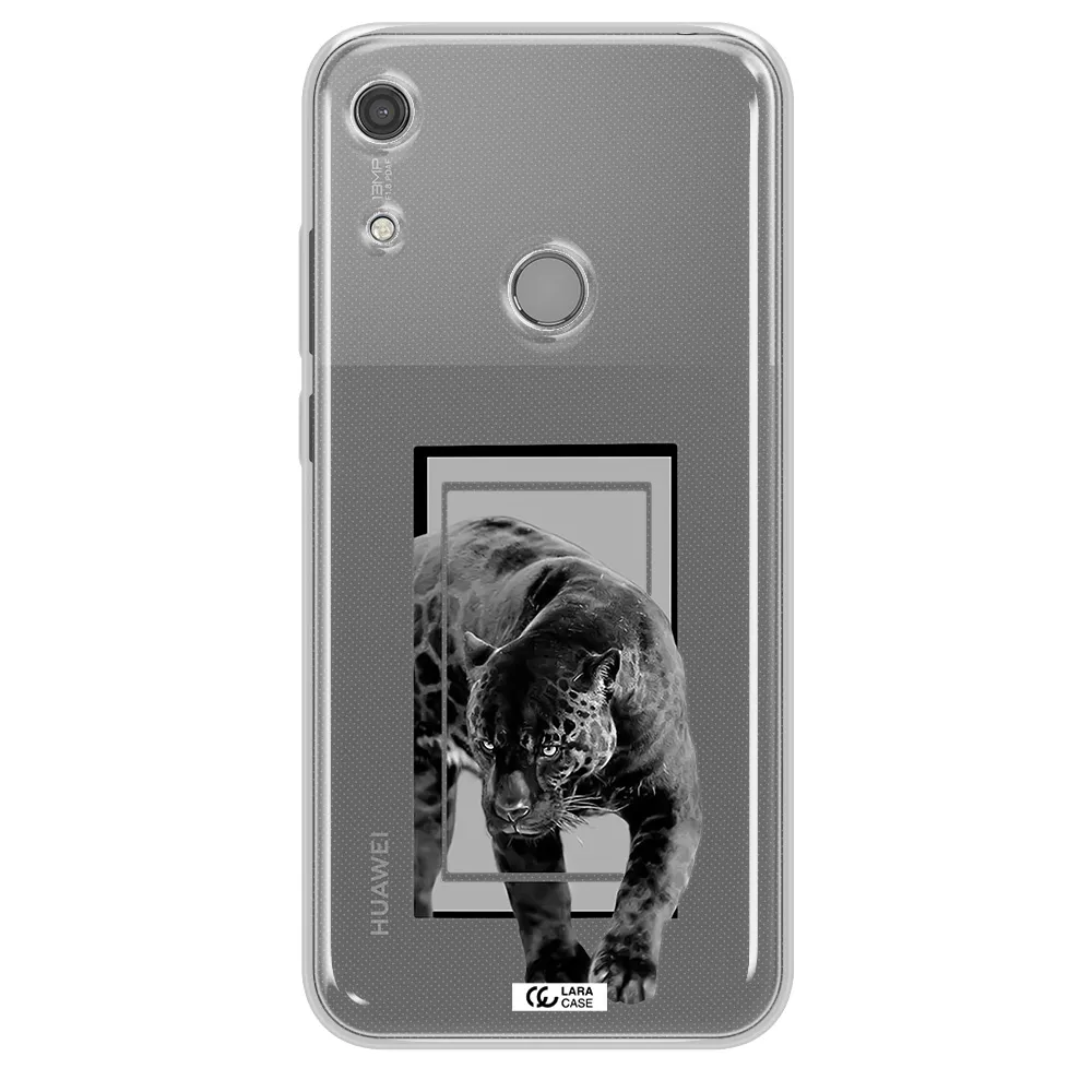 a black tiger with spots on its face Huawei Y6S Clear TPU Case