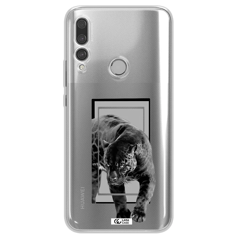 a black tiger with spots on its face Huawei Y9 Prime 2019 Clear TPU Case
