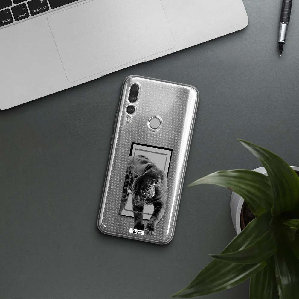 a black tiger with spots on its face Huawei Y9 Prime 2019 Clear TPU Case