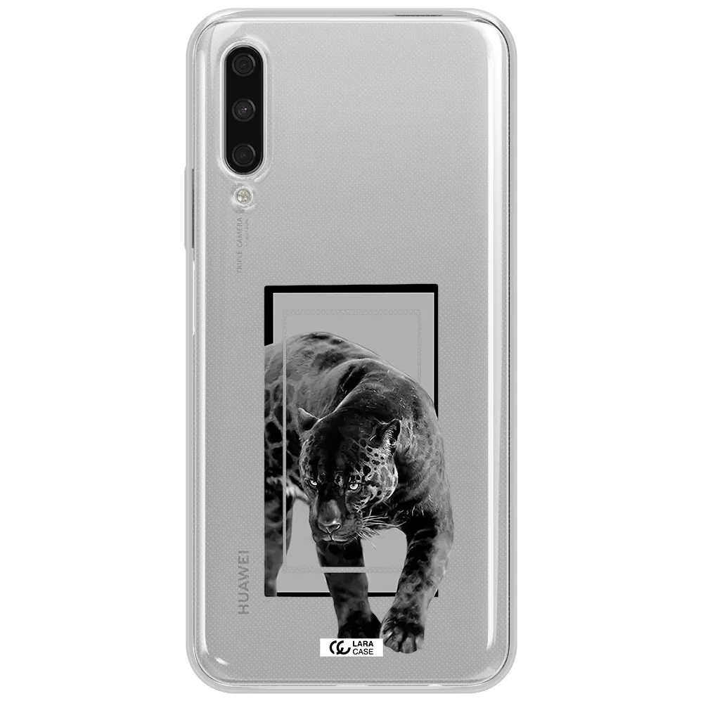 A Black Tiger With Spots On Its Face Huawei Y9S Clear Tpu Case