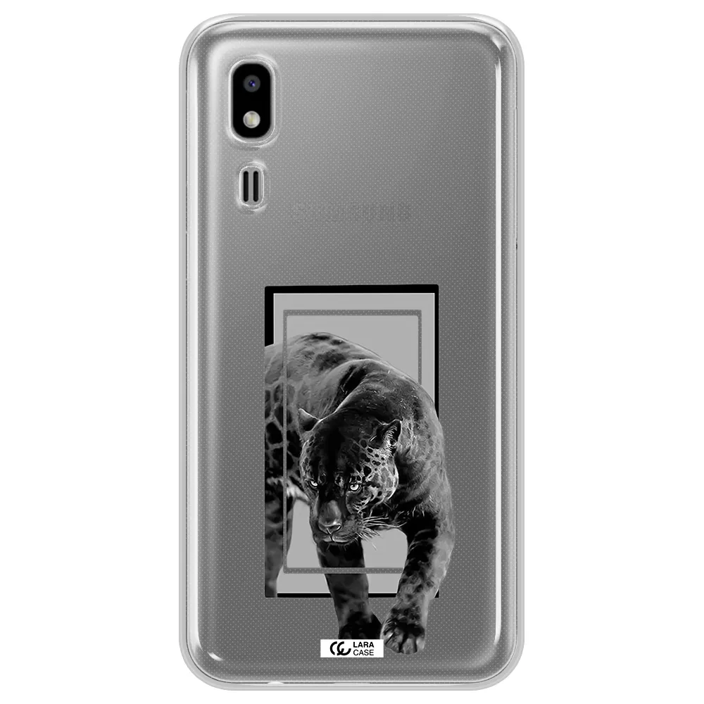 a black tiger with spots on its face Samsung A2 Core Clear TPU Case
