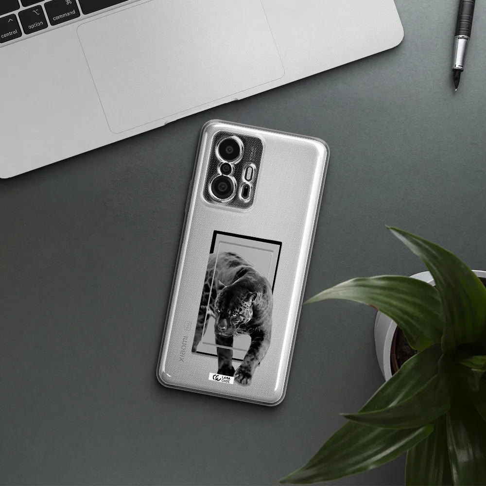 A Black Tiger With Spots On Its Face Xiaomi 11T Pro Clear Tpu Case