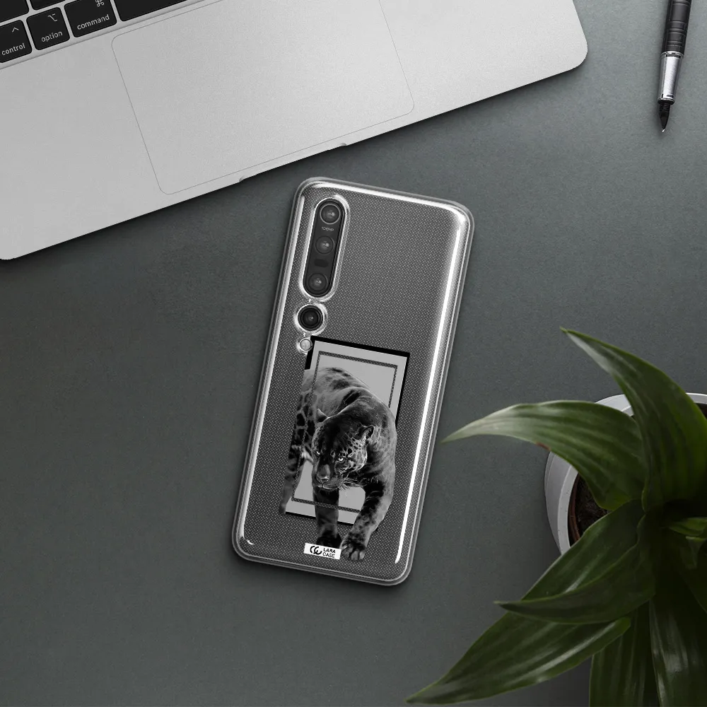 a black tiger with spots on its face Xiaomi Mi 10 Pro Clear TPU Case