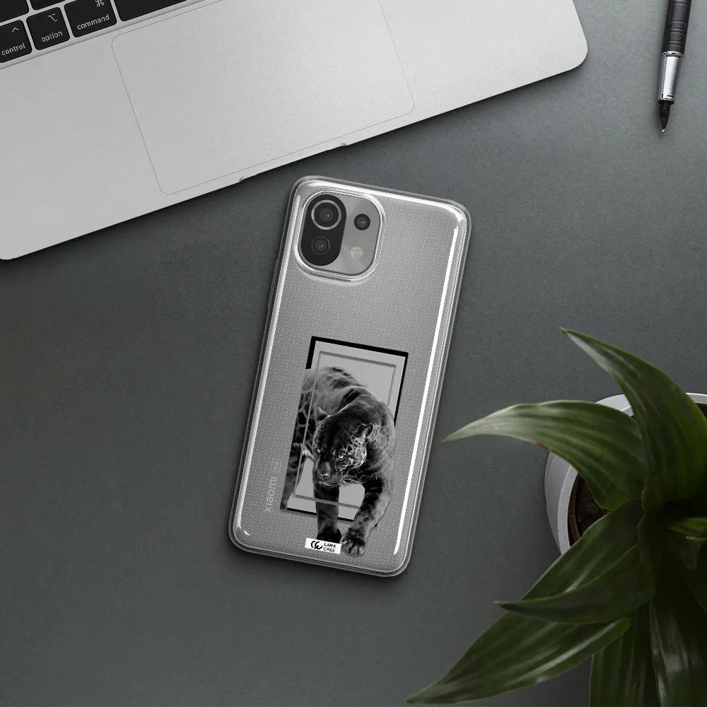 a black tiger with spots on its face Xiaomi Mi 11 Lite Clear TPU Case