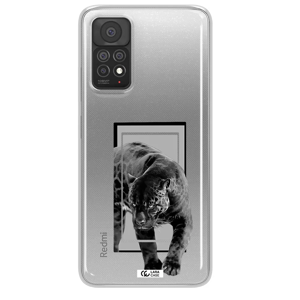 a black tiger with spots on its face Xiaomi Note 11 Pro Clear TPU Case