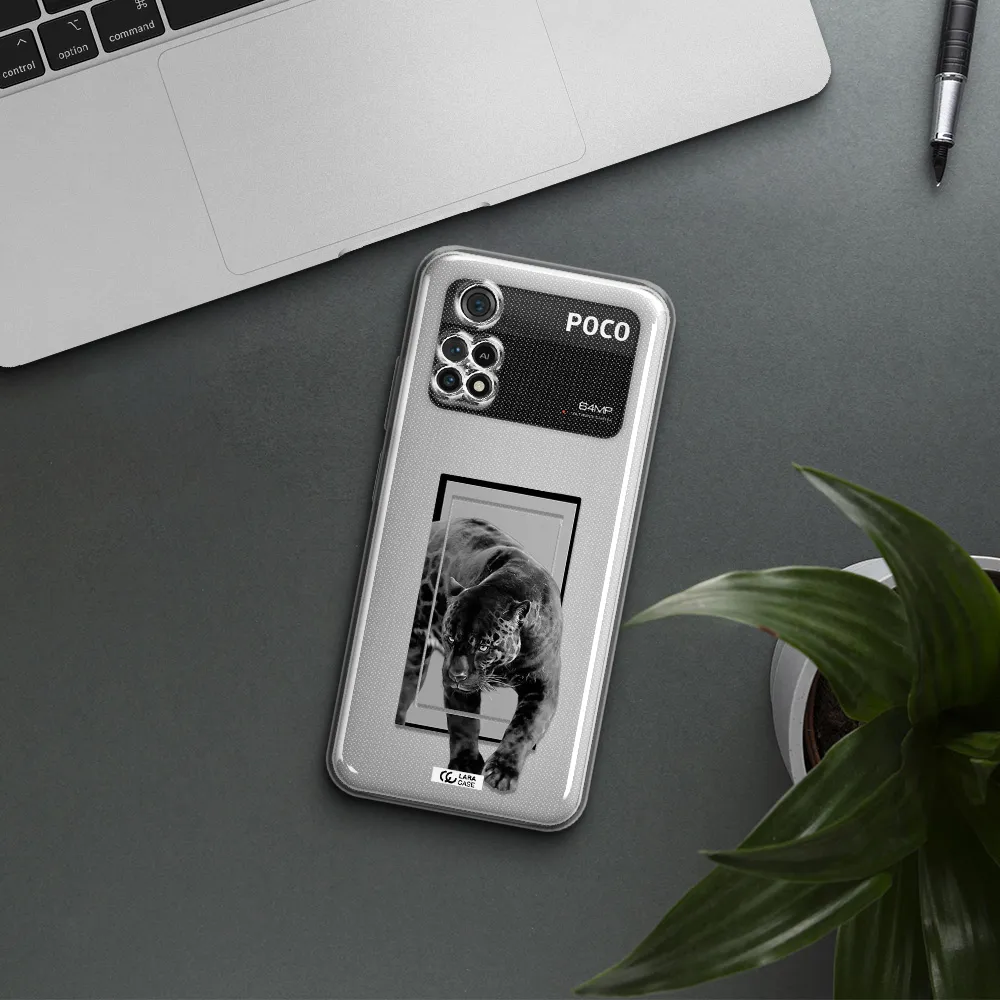A Black Tiger With Spots On Its Face Xiaomi Poco M4 Pro 4G Clear Tpu Case