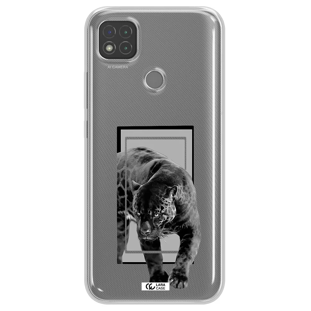 a black tiger with spots on its face Xiaomi Redmi 9C Clear TPU Case